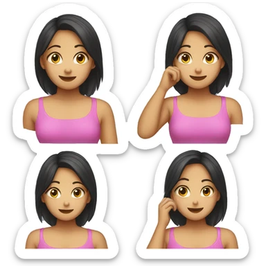 Girl cupping her ear to hear sticker