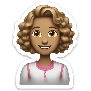 Щенок мультипу с розовым бантиком sticker