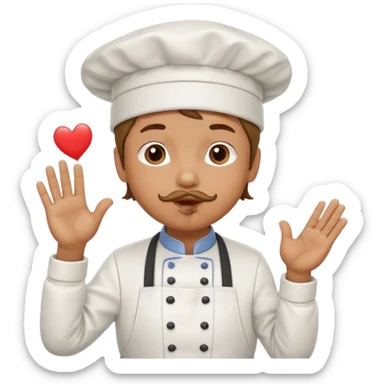 chef blowing a kiss sticker