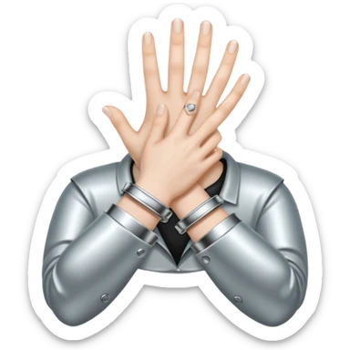 cuffed hand sticker