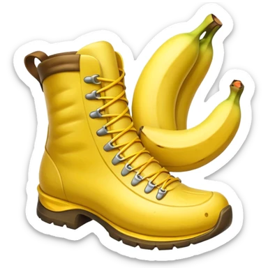 Hiking banana sticker