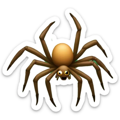 Giant spider crawling on the giant green trees of the Amazon forest sticker