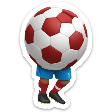 Corazón con los colores de un balón de fútbol  sticker
