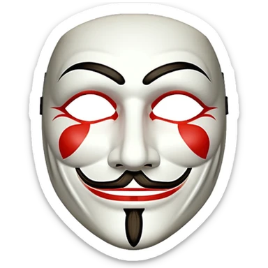 Guy Fawkes mask sticker