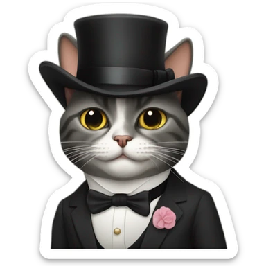 Tuxido-Cat Winston Churchill sticker