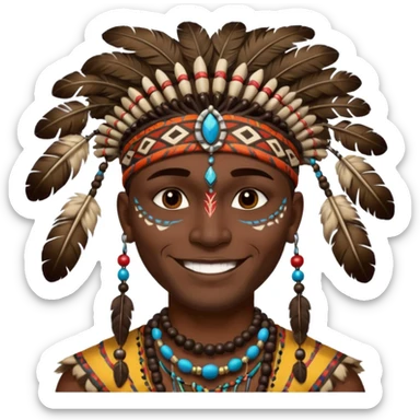 tribal man sticker