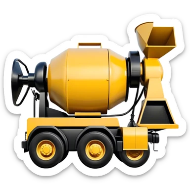 Cement Mixer - Mack Granite (Model Year: 2022) (Iconic colour: Yellow and black) sticker