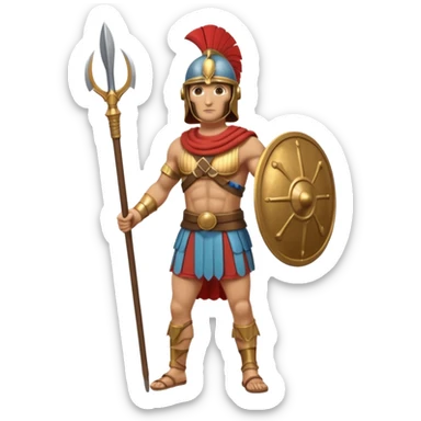 soldado cartaginés de las guerras púnicas a cuerpo completo sticker