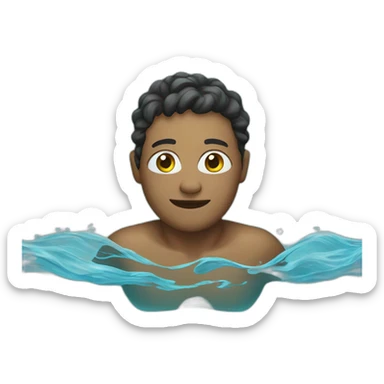 swimming sticker