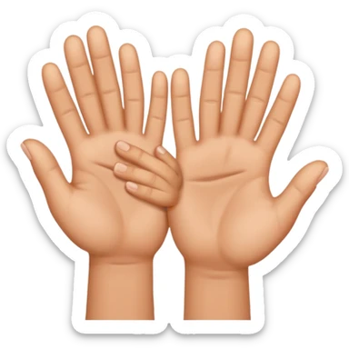 two hands with only their little fingers hooked on each other sticker