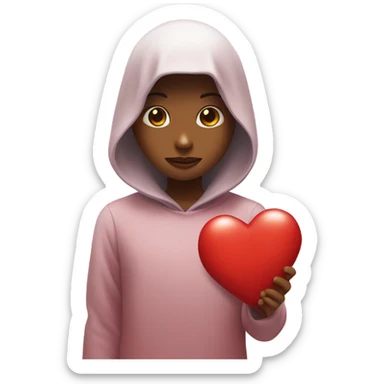 Light red heart no face n a lil shiny sticker