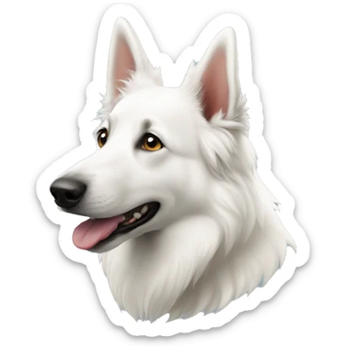 White swiss shepherd  sticker