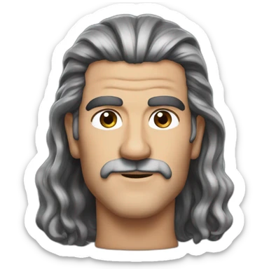 antonio banderas long hair sticker