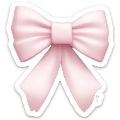 Cute light pink bow sitting on top of a white Christmas tree w/ cross sticker