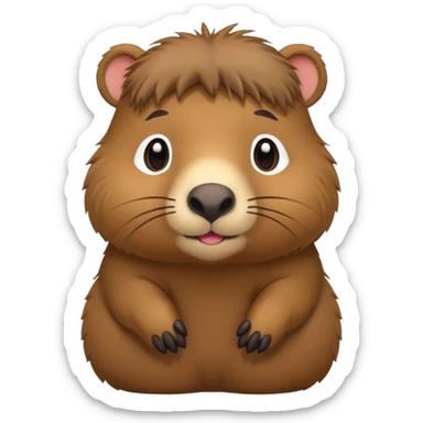 A capybara chibi style sticker