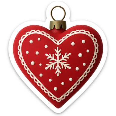 Christmas heart, remove background sticker