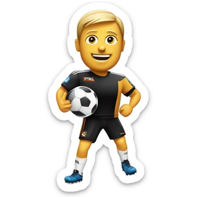 pila duracell con cuerpo de futbolista festejando sticker