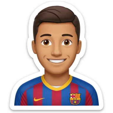 araujo футболист  в футболке барселоны sticker