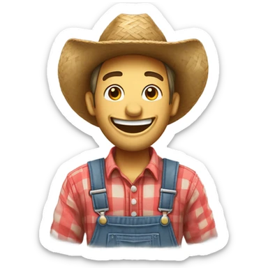 Hillbilly smile face sticker
