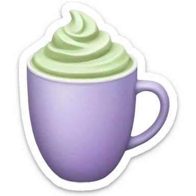 Matcha Latte with partly lavender Color  sticker