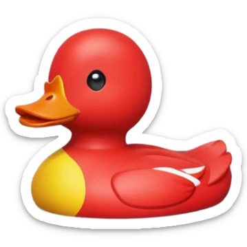 red toy duck sticker