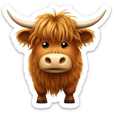 highland cow  sticker