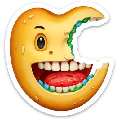 bitten food sticker