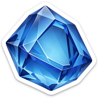 raw blue crystal sticker