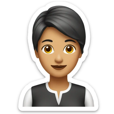 Female restaurant visitor  sticker