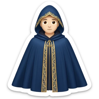 Zauberer reiseumhang von hinten sticker