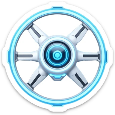 advanced space survey drone object icon, sleek sci-fi drone with holographic scanner, neon blue energy ring, futuristic tech details, 3D cartoon, mobile game icon style, centered, clean background, no text, no watermark
 
 sticker