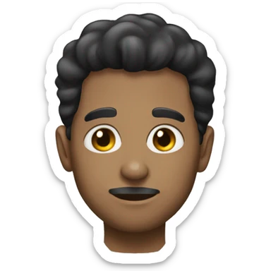 homem negro, calvo sticker