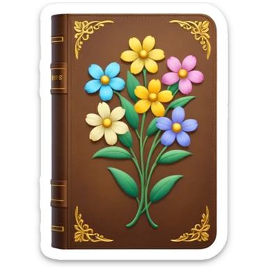  singular Bible with spring flowers around it sticker