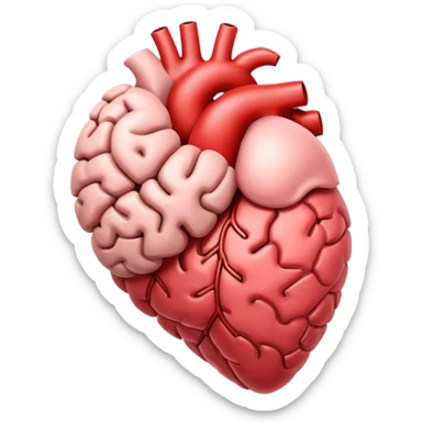 Brain and heart  sticker