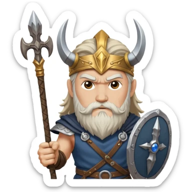odin with Gungnir spear sticker