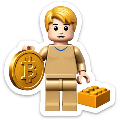 lego homme bitcoin sticker