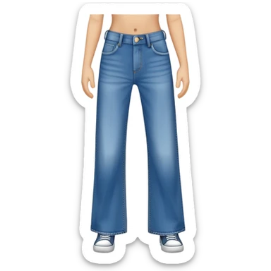 Blue wide leg jeans sticker