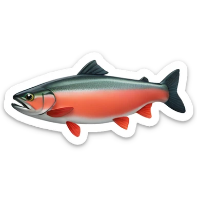 sockeye salmon facing to the left sticker