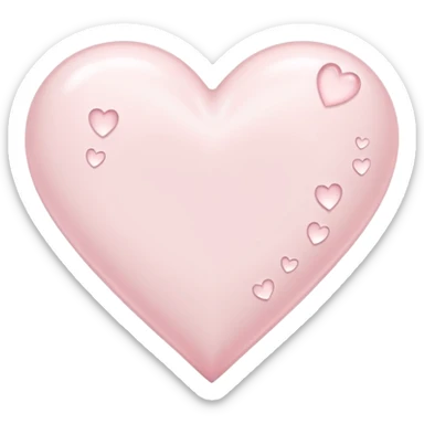 white heart with subtle sakura petal texture sticker