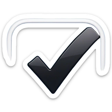 A blue square with a black check mark in the square  sticker