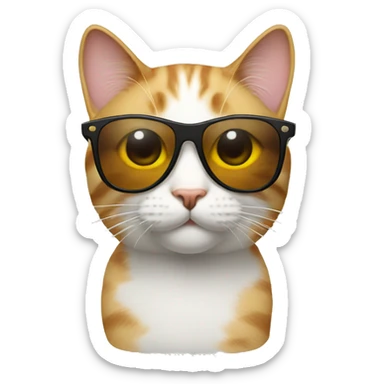 Cat with sunglasses sticker