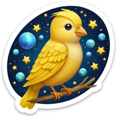 Galaxy canary sticker