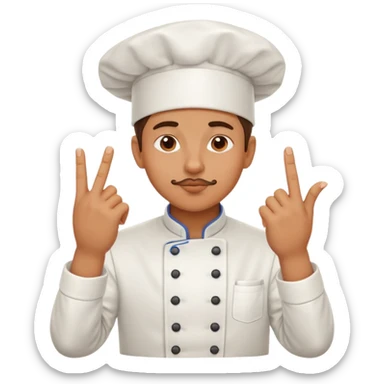 chef kissing fingers, delicious food gesture sticker