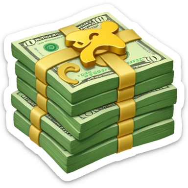 Small money stack sticker