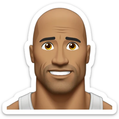The rock qui fronce le sourcil droit sticker