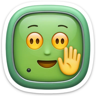 make the alarm sign in light green color emoji sticker