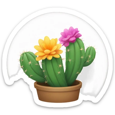 blooming cacti sticker