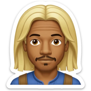 Andre 3000 with long blonde hair sticker