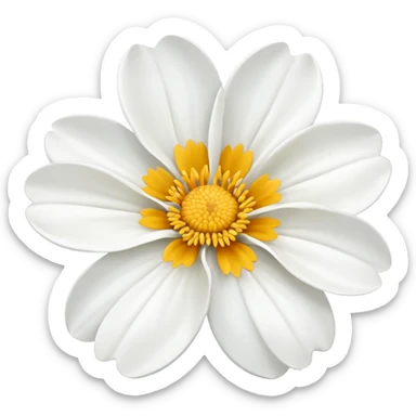 white flower emoji sticker