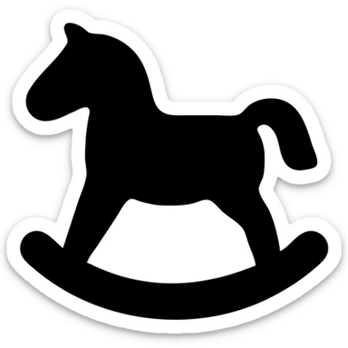rocking horse icon sticker